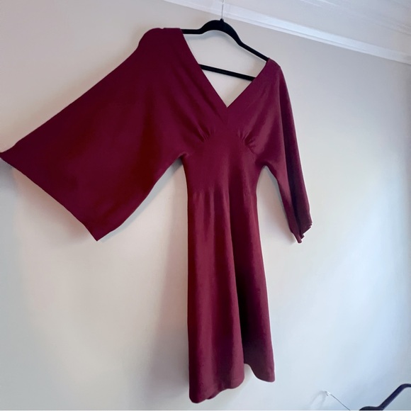 NWT Maroon Red Derek Heart Size Medium Fall/Winter Dress - Picture 5 of 7